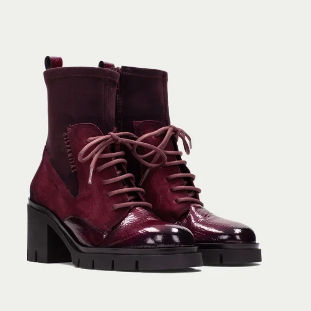 Botki Hispanitas HI254281 ROCK-I25 WINE VELOUR-I25 WINE