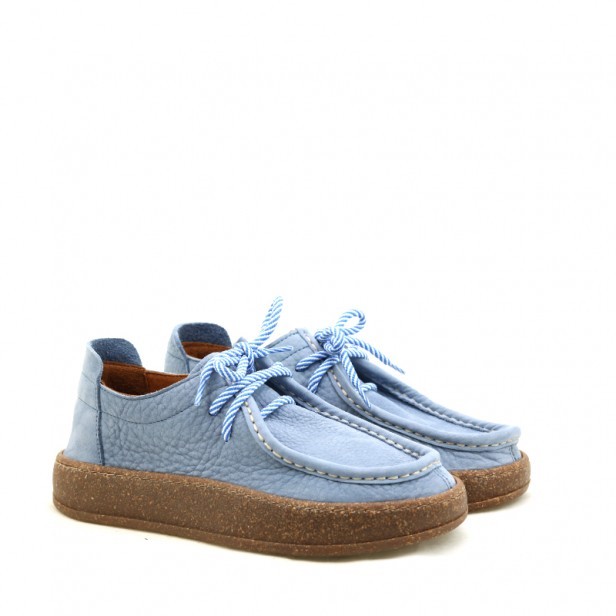 Półbuty Ravini 241094 Baby Blue Nubuck