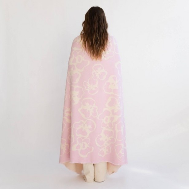 Woolish Narzuta Flora różowa