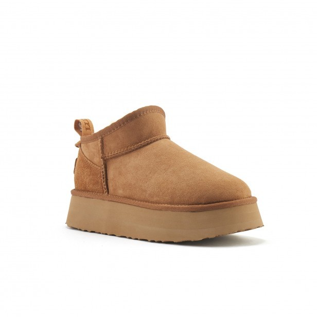 Australia Luxe Co. Cosy Ultra Short Platform Chestnut