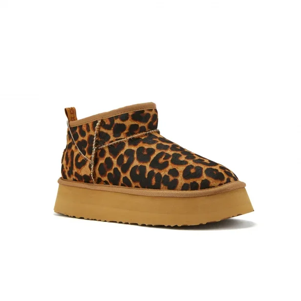 Australia Luxe Co. Cosy Ultra Short Platform Leopard