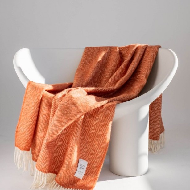 Woolish  Koc Hera pomarańczowy