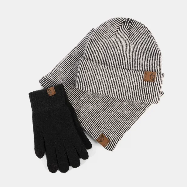 Pepe Moll 252850 Gris Zestaw czapka, rękawiczki i komin