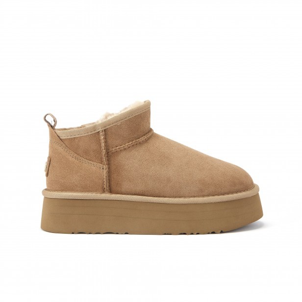 Australia Luxe Co. Cosy Ultra Short Platform Taupe