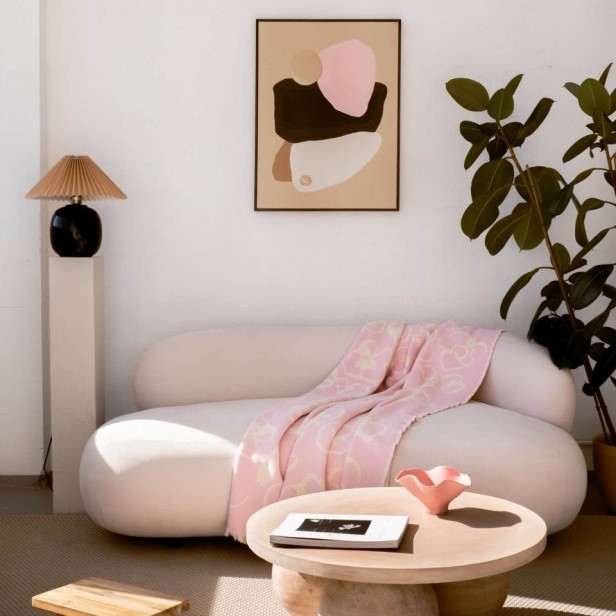 Woolish Narzuta Flora różowa